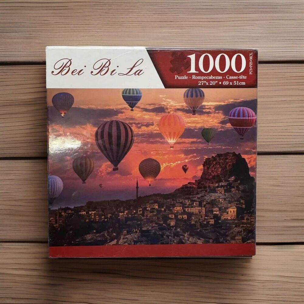 Bei Bi La Jigsaw Puzzle 1000 Piece Hot Air Balloons Festival Sunset NEW